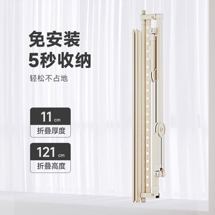 飘窗晾衣架折叠落地晒衣架阳台室内家用小型卧室挂衣杆晒被子神器