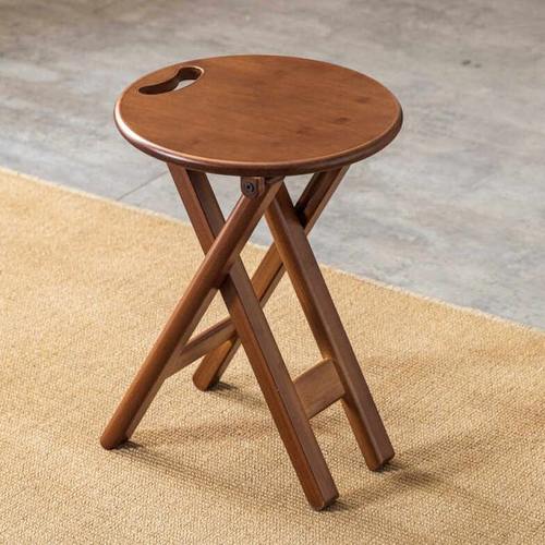 折叠圆凳家用简易吃饭椅子吧台小凳子高脚板凳户外休闲便携小马扎