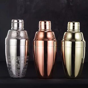 酒吧攻略日式经典三段式摇酒壶YUKIWA同款不锈钢雪克壶英式摇酒器