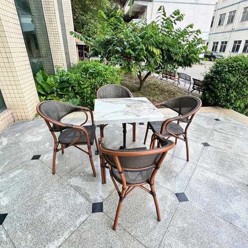 36年工厂高端大理石桌椅家具花园酒店桌椅桌椅休闲景区户外桌椅