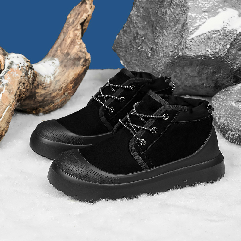 情侣雪地靴加绒加厚防寒棉鞋