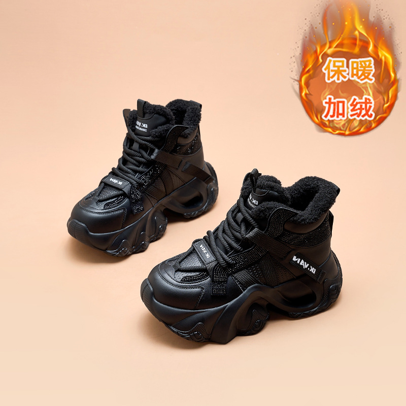 秋冬厚底老爹鞋女爆款百搭