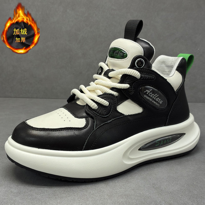 加绒保暖高帮老爹鞋36