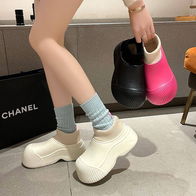 防水棉拖鞋编织包头室内防滑月子鞋棉拖包防滑棉鞋拖鞋其他拖鞋