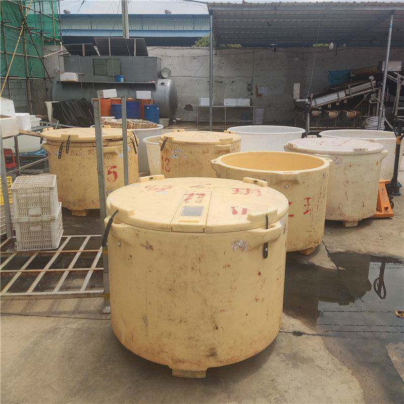 渔业水产保温箱浸泡搅拌滚塑鱼虾海鲜食品冰块冷藏1000L异形