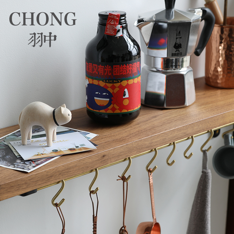 CHONG翀 整木之n美 原木搁板 隔板置物架木板实木厨房墙上墙面挂