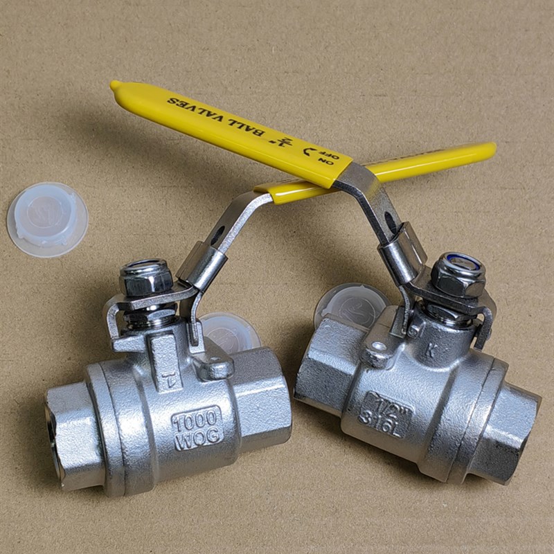 Q11F二片式手动球阀不锈钢304带锁扣螺纹4RcI1/2带LOTO功能316L