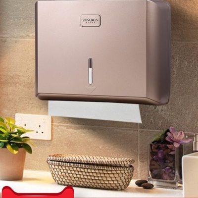 卫生间免打孔擦手纸盒酒店厕所壁挂式抽纸盒洗手间厨房纸巾盒纸架