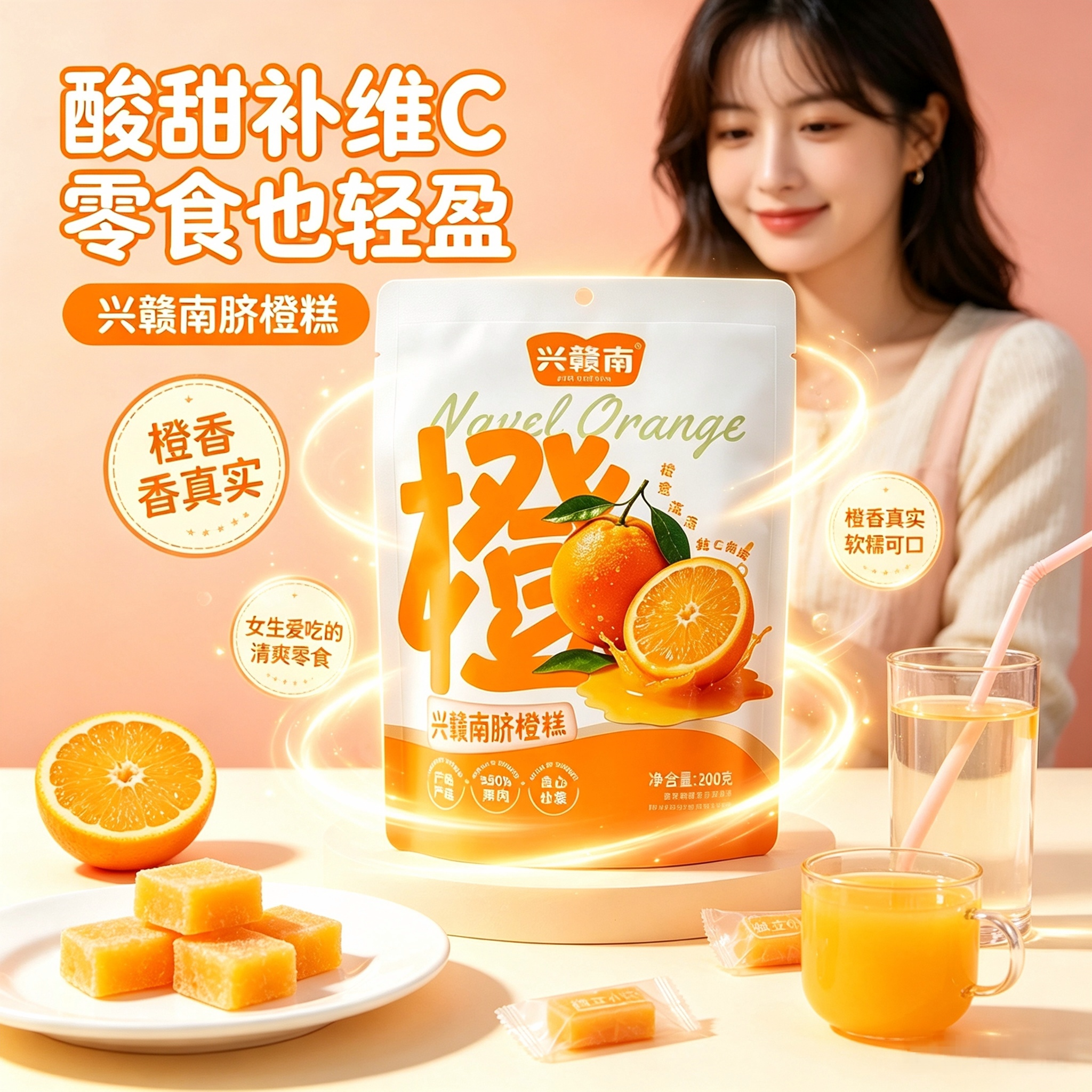 健康零食脐橙片0添加防腐剂色素