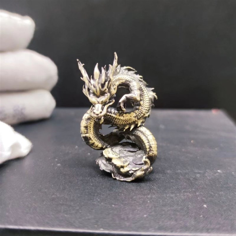 纯铜神龙手办纯铜龙摆件招财镇宅高档工艺品家居摆件高端创意礼品