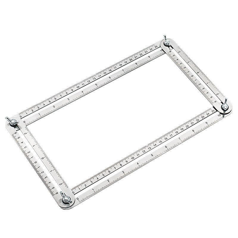 四折尺不锈钢叠尺任意角度尺多功能水平定位尺子测量尺开孔