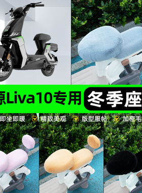 适用绿源Liva10电瓶电动车冬座套坐垫套座位防雨罩防水防晒饰配件