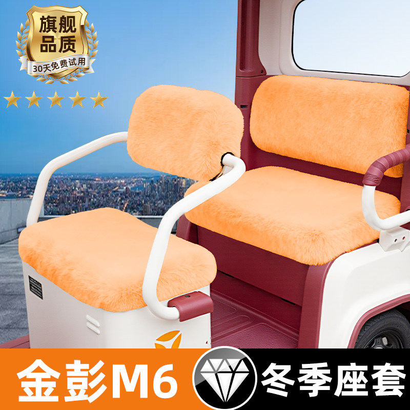 金鹏M6电动车三轮车冬季座套坐垫套脚垫地垫厚款全包通用装饰配件