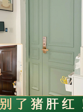 入户门防盗门g改色漆旧门铁门翻新换色黑色自刷金属自喷白油漆