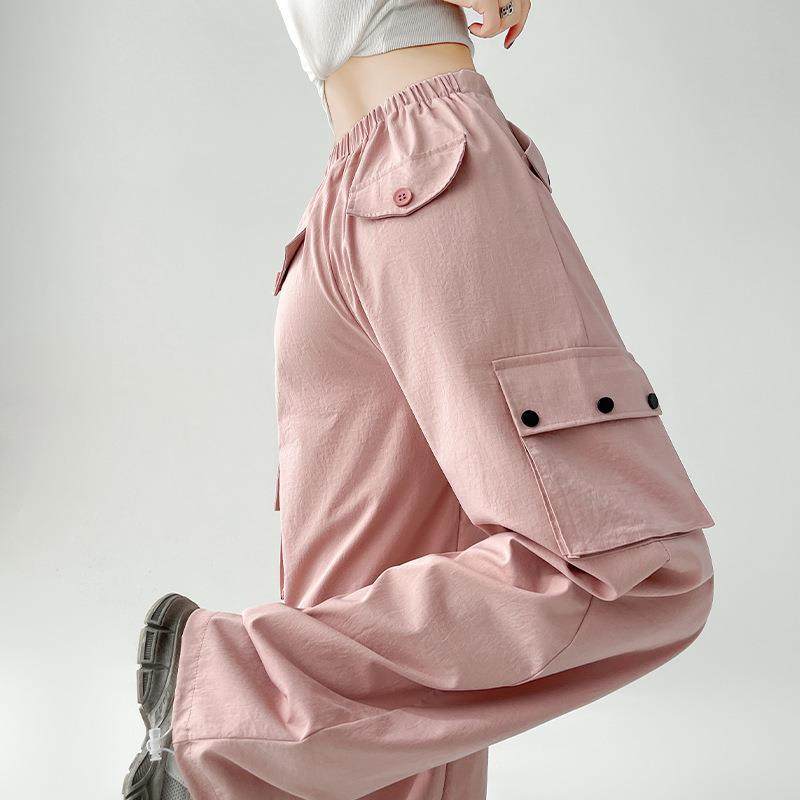 美式复古多袋工装裤女夏季新款两穿裤脚高腰休闲运动宽松阔腿裤子,女装/女士精品,休闲裤,淘宝优惠券,粉丝福利购,淘宝优惠卷