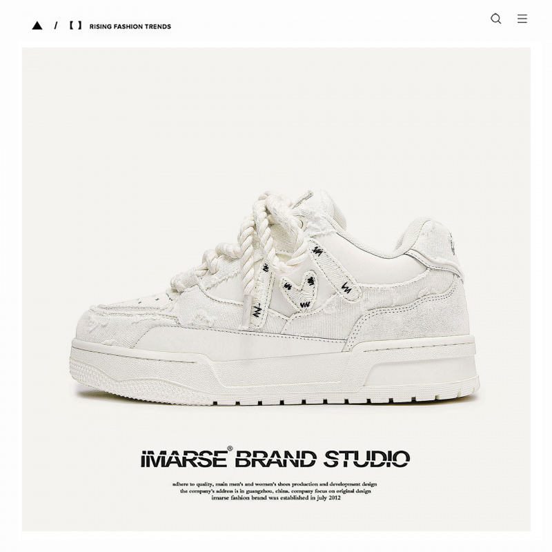 广州鞋破坏风系列街头新款小白鞋