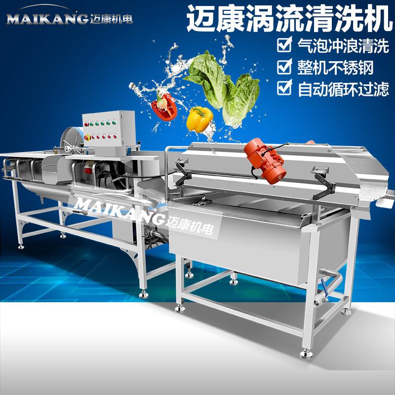 供应全自动震动式涡流洗菜机 商用蔬菜涡流清洗机 不锈钢洗果机