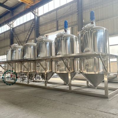 现货食用油精炼机器 QC标准菜籽油大豆油提炼设备 茶籽油生产设备