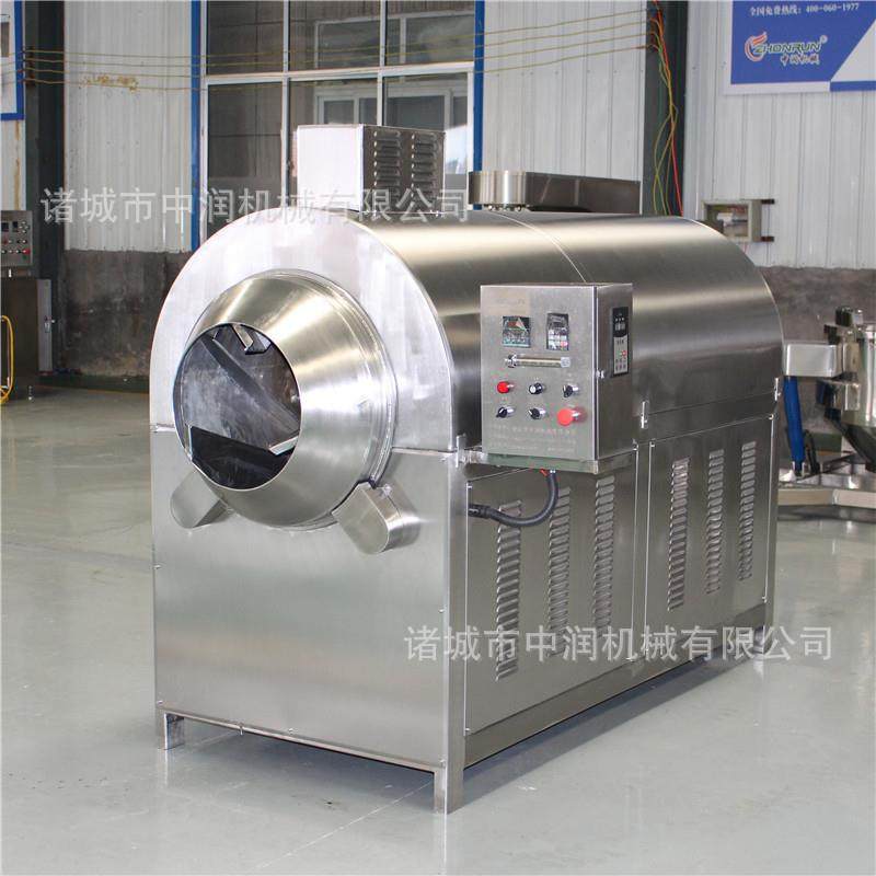 水洗芝麻生产加热滚筒炒制机器 紫皮盐焗腰果加工炒制流水线设备