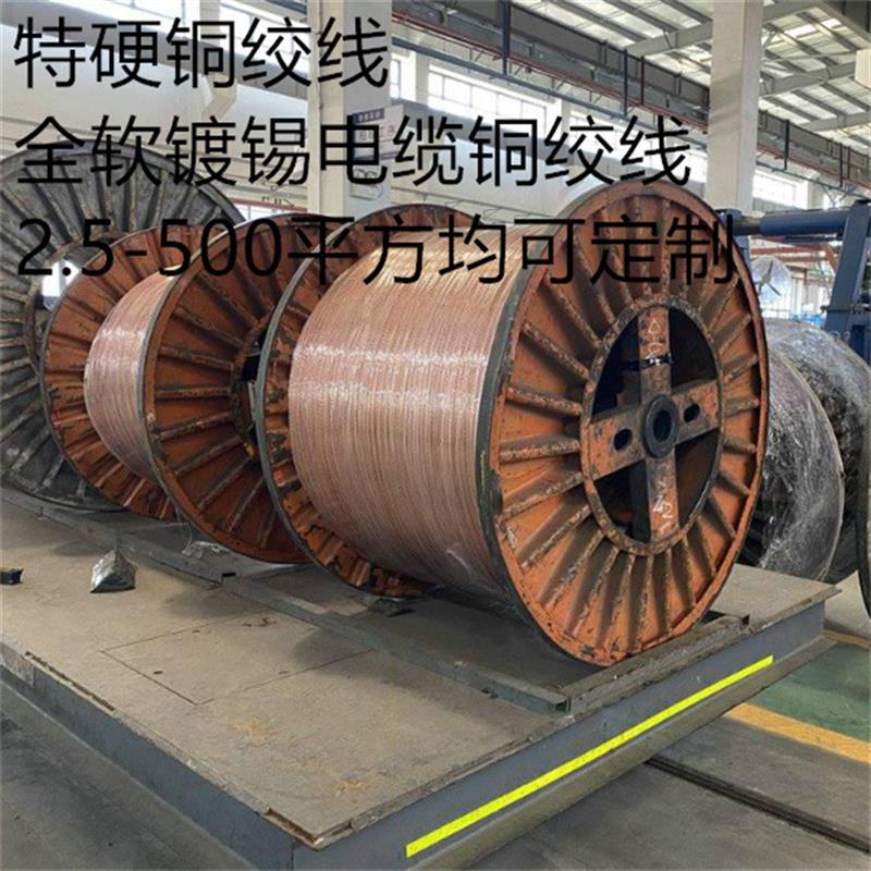 紫铜绞线50-120-150-185T2-TU2镀锡铜绞线焊接磨具接地紫铜线价格
