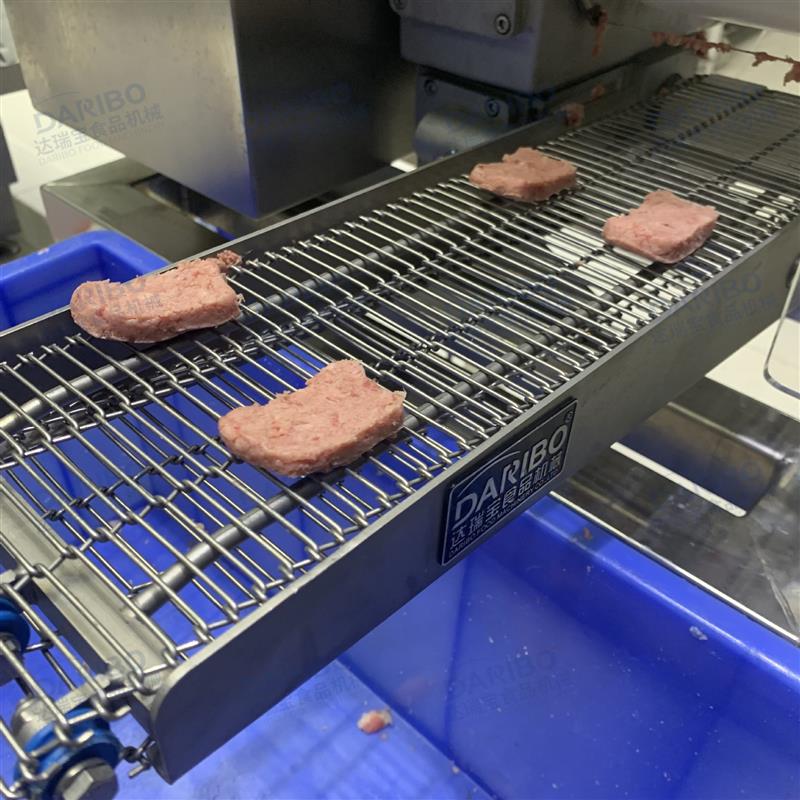 *学校食堂用做肉饼机儿童餐牛肉饼成型机 麦乐鸡块鱼香肉饼生产线