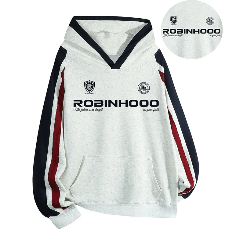 卫衣男款拼接印花百搭上衣帽衫