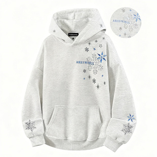 卫衣男款美式高街2026刺绣连帽情侣hiphop重磅秋冬痞帅帽衫外套