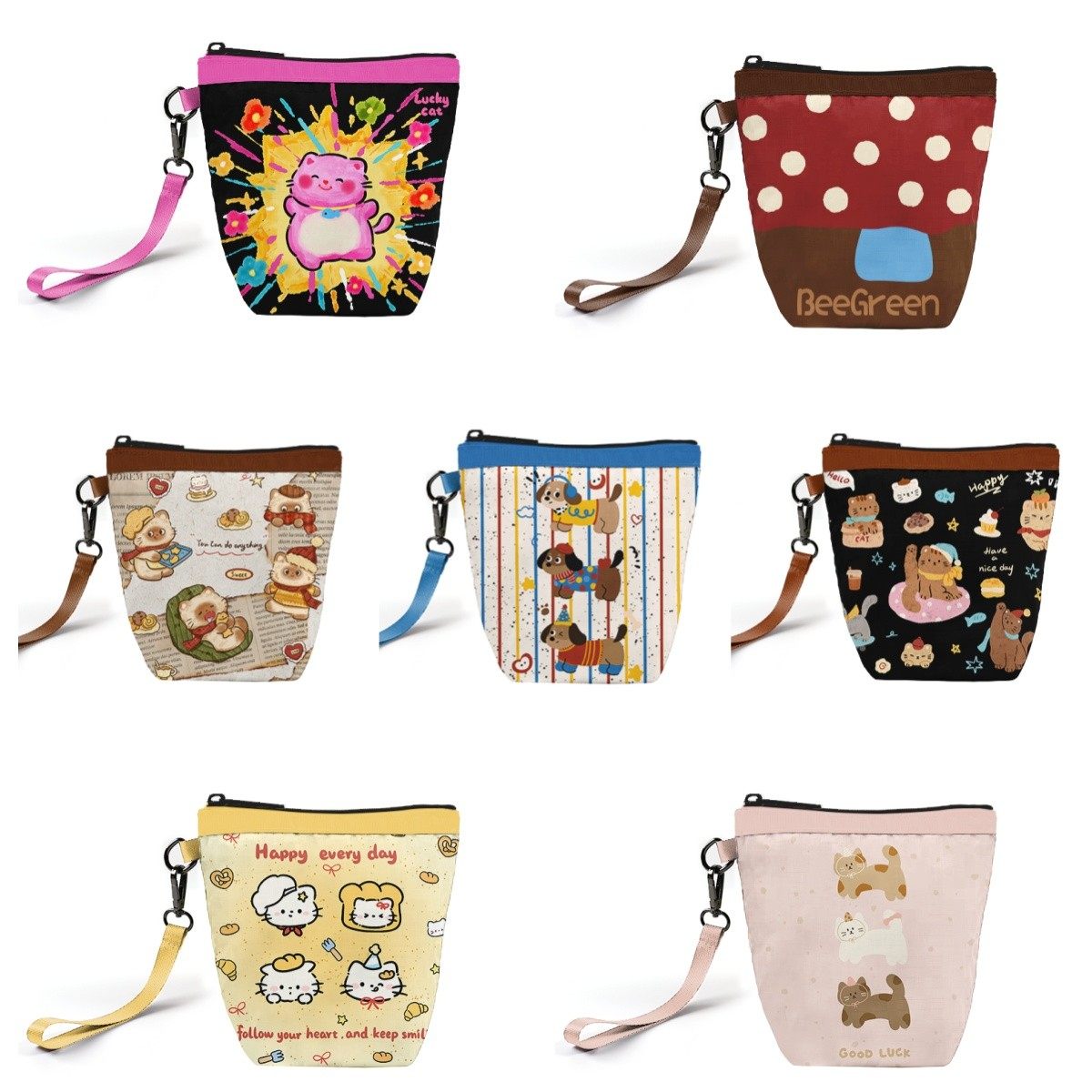 BeeGreen收纳袋零钱包防泼水新款便携印花迷你休闲化妆手拎包02,箱包皮具/热销女包/男包,手拿包,淘宝优惠券,粉丝福利购,淘宝优惠卷