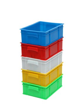 hgs如顺塑胶周转箱465-280蓝色周转箱加厚中号整理箱运输箱配件箱