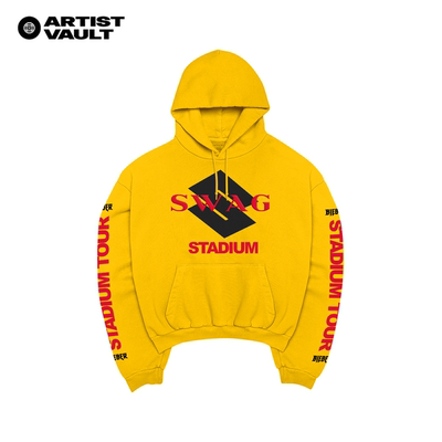 Skylrk Justin bieber官方周边 SWAG 怀旧巡演连帽卫衣YELLOW黄色