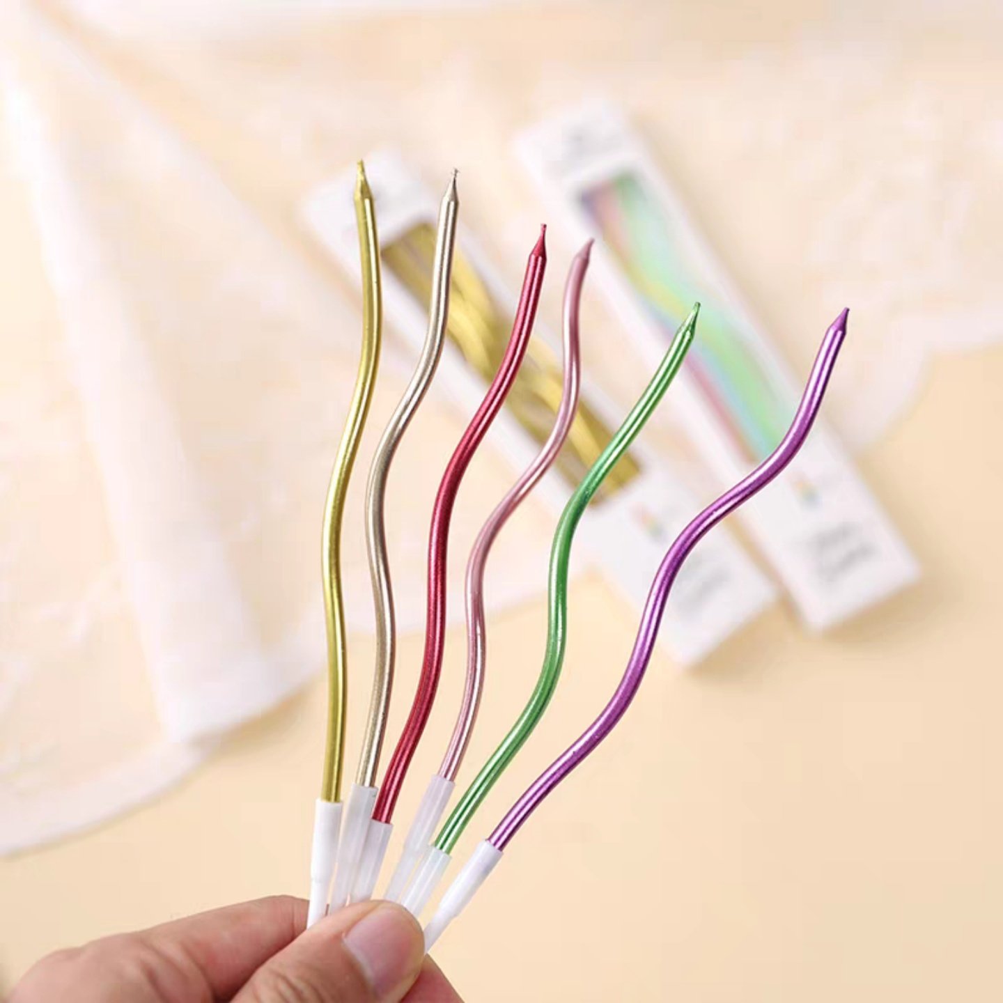 ins风网红复古曲线生日蛋糕蜡烛创意节日派对烘焙甜品台装饰插件,节庆用品/礼品,蜡烛,淘宝优惠券,粉丝福利购,淘宝优惠卷