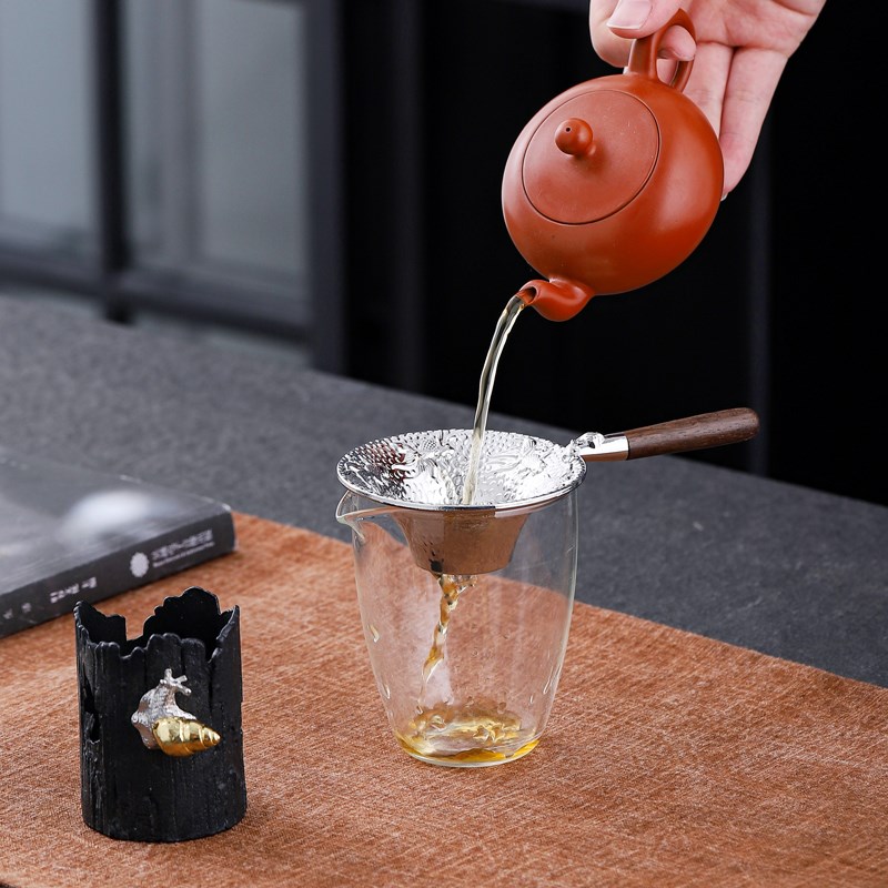 创意荷花鲤鱼茶漏茶滤功夫茶具茶道配件过滤网茶漏过滤茶虑茶漏网