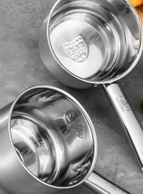 304不锈钢加厚家用厨房水瓢水勺短柄水舀食堂商用大汤勺水漂盛水