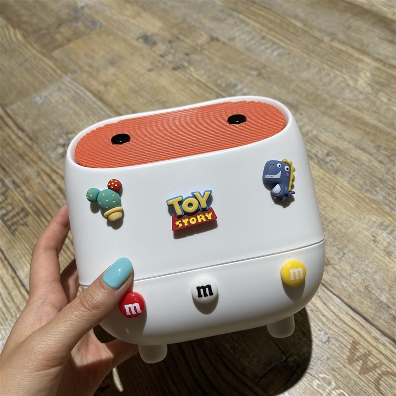 按压式桌面垃圾桶家用卡通轻奢卧室办公室可爱网红迷你桌上小纸篓