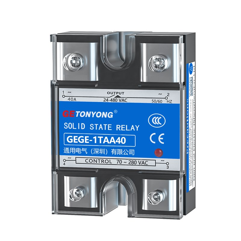 SSR-40AA通用电气固态继电器100A交流控交流220V散热器SSR-1A4825