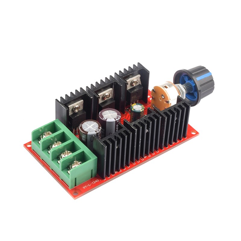 9-50V电机调速器2n000W带外壳40A直流有刷电机调速器调光调温模块
