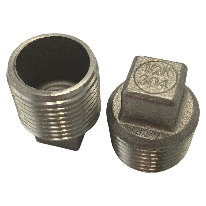 304不锈钢外螺纹堵头不锈钢堵头外四角堵头不锈钢外牙堵头不锈钢