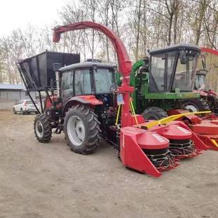 出口型青储粉碎机压块打包机拖拉机侧挂圆盘割台单盘双盘青储机侧