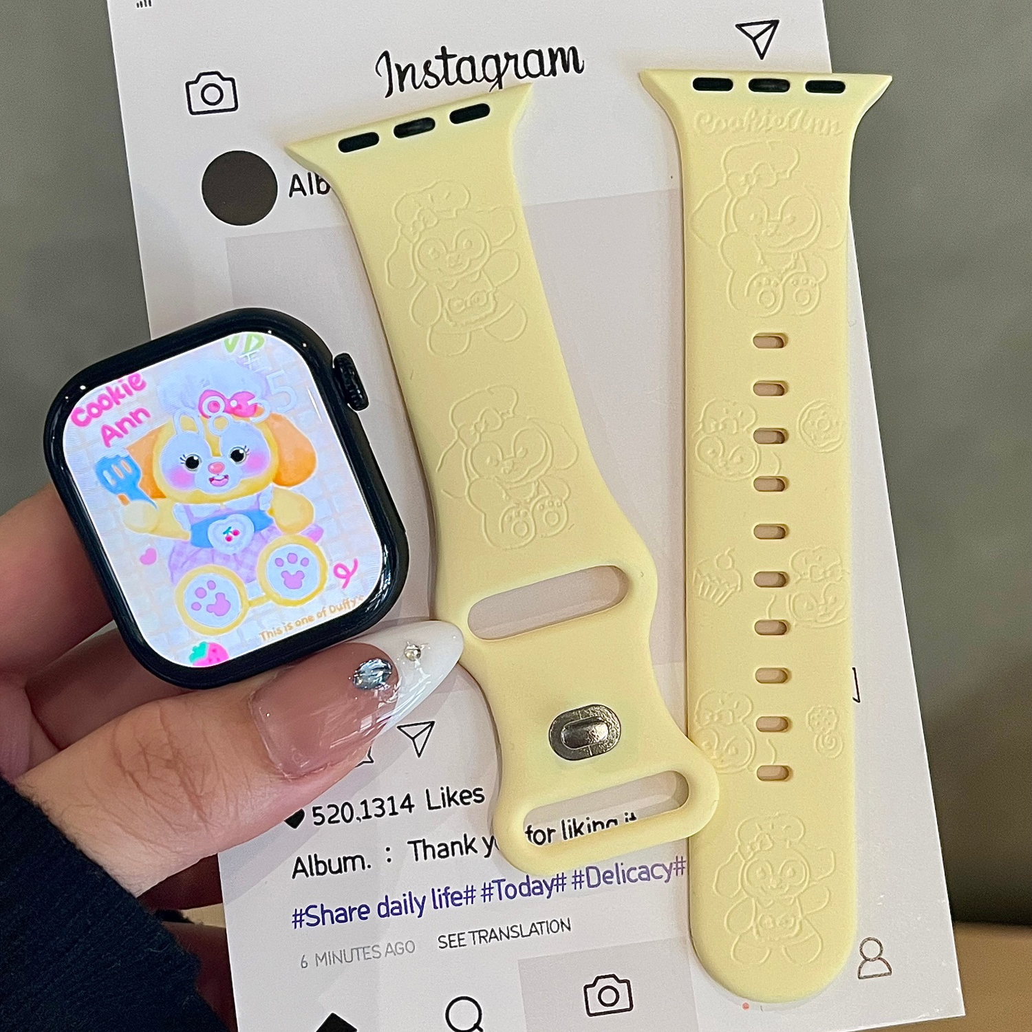 厨师饼饼适用苹果手表表带iwatchS11/10/9硅胶Apple奶黄2ultra/SE