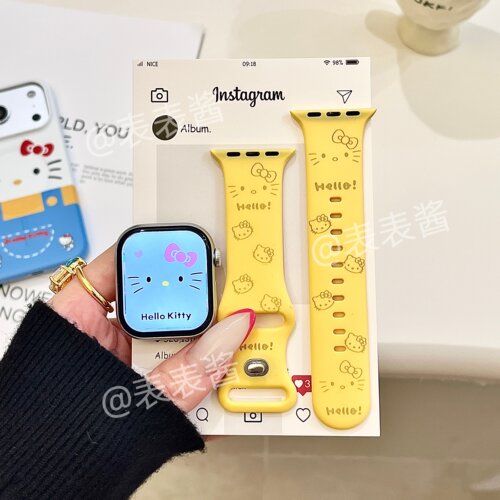 猫咪表情适用iwatchs11/10苹果手表表带Ultra硅胶Applewatchs9/8