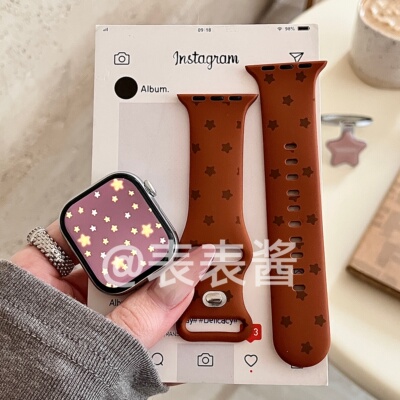 星星表带适用苹果手表表带iwatchs11/s10/s9硅胶Apple/Ultra3/2/1