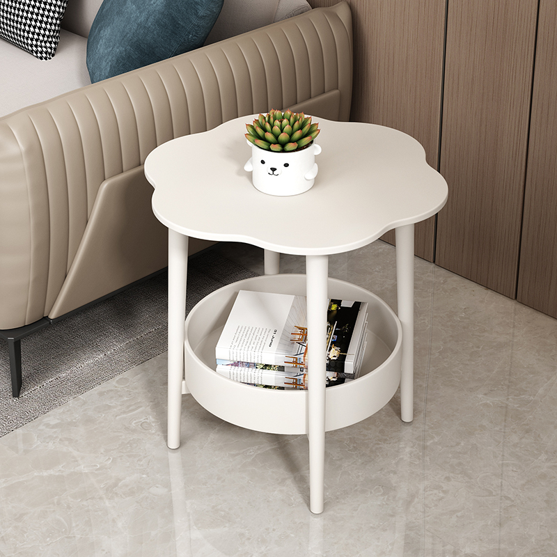 创意花瓣边几可收纳沙发r边柜奶油风桌子客厅移动床头柜网红小茶