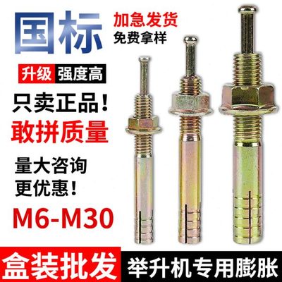 举升机专用膨胀螺丝龙门架固定膨胀螺栓一钉得升降机固定膨胀螺栓