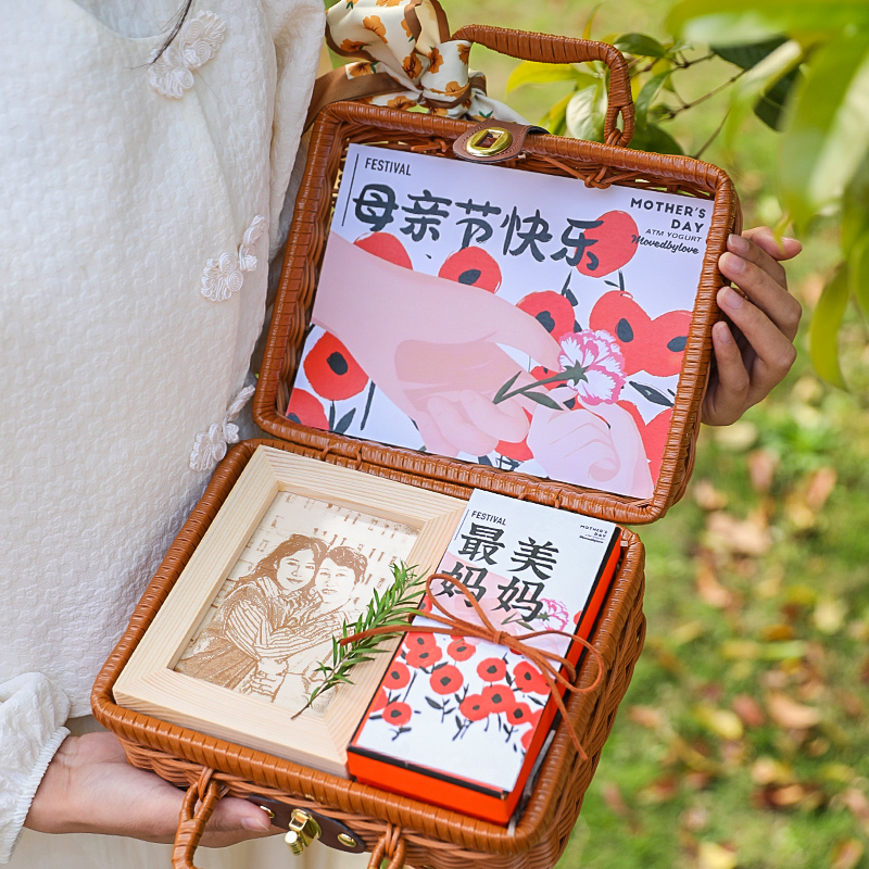 照片定制木刻画母亲节礼物送妈妈y婆婆生日实用创意40岁50有意义