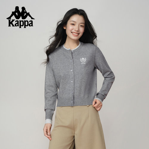 Kappa卡帕假两件圆领针织开衫