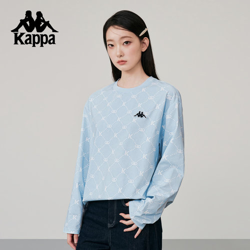 Kappa圆领宽松休闲长袖T恤