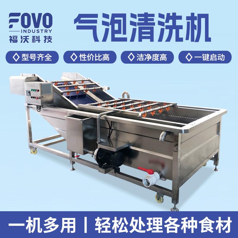香菜清洗机连续式金针菜气泡清洗机食品厂烘干蔬菜芫荽洗菜机