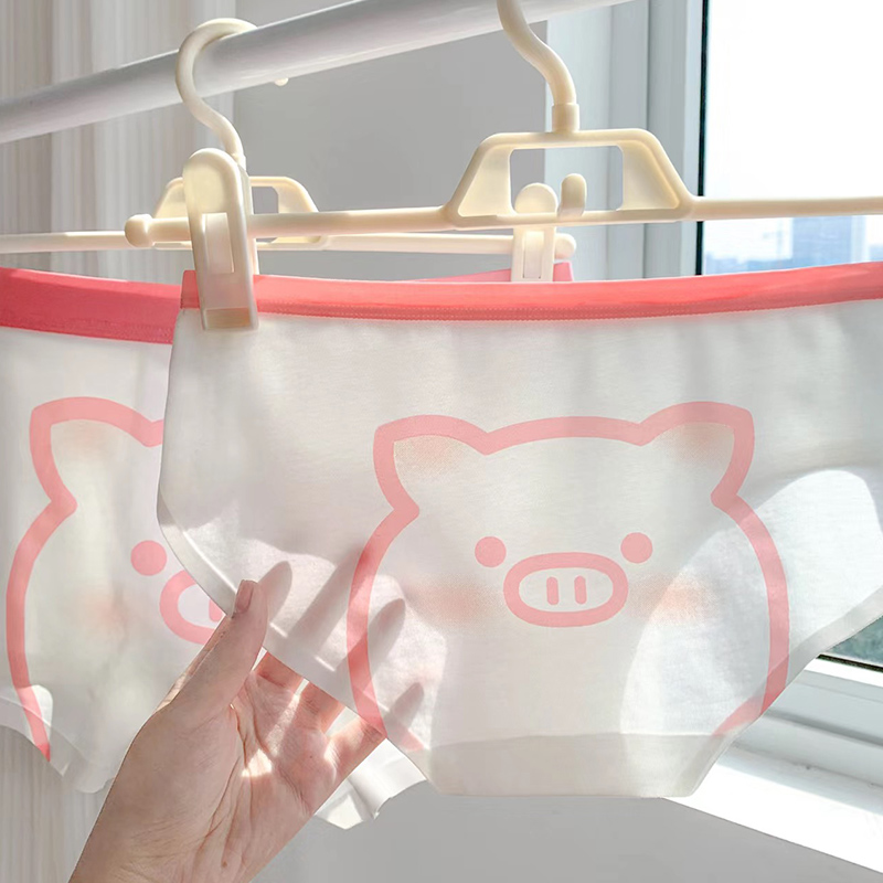 小萌猪情侣内裤卡通可爱一男一女同款短裤粉色短裤安全裤男士内衣