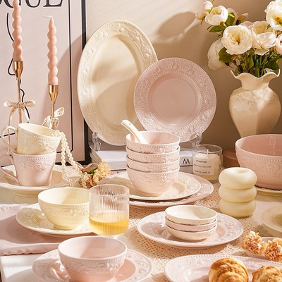 餐具瓷器套装陶瓷碗盘家用轻奢高级感乔迁之喜入宅碗新婚结婚礼物