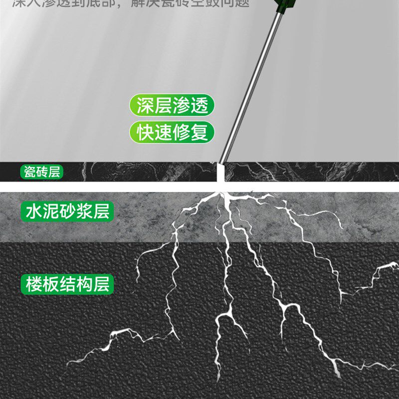 墙砖空鼓修复注射填充卫生间墙上灌注胶墙面墙壁墙体粘合剂灌浆机